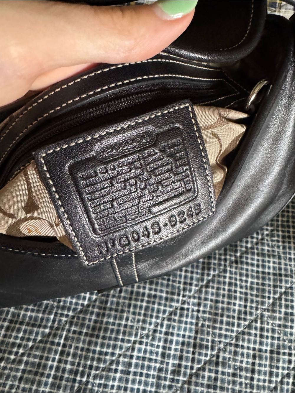 Near Mint Coach Black Leather Shoulder Saddle Bag with Buckle Detail Y2K 2000s - Picture 7 of 9